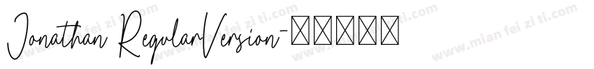 Jonathan RegularVersion字体转换